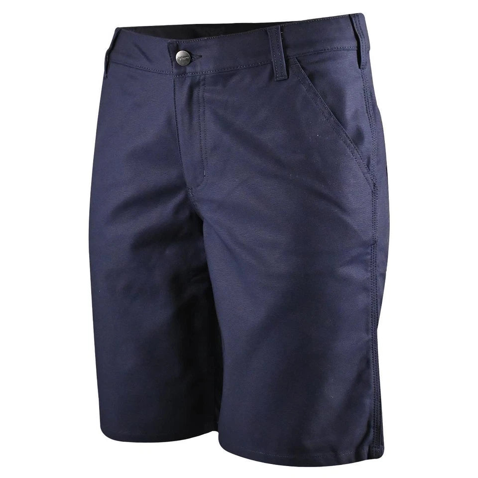 Carhartt Women's Rugged Flex Rigby Relaxed Fit Chino Shorts Navy Stretch Work Casual Shorts